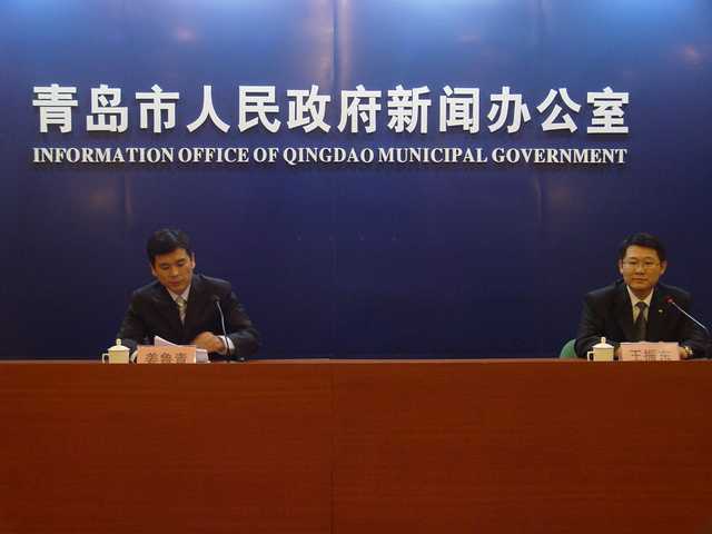 “青岛市‘十二五’城市道路建设规划”新闻发布会现场