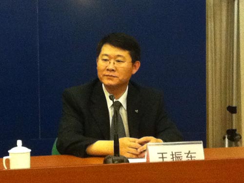 全市防汛准备工作情况新闻发布会主持人 王振东