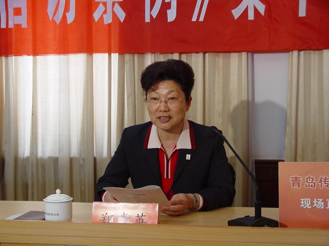 青岛市委市政府信访局副局长郑素英发言