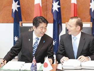 澳总理称日本是最好朋友 力挺安倍解禁自卫权