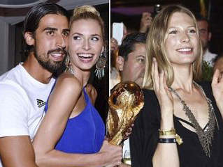 德国夺冠派对嗨翻天！皇马硬汉紧搂女友纤腰(图)