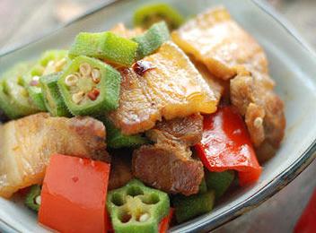 绝对美味：鲜香脆嫩的小炒肉酿秋葵