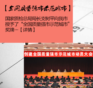 青岛获评全国质量强市示范城市 被授予奖牌