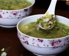 绝对美味：槐花海螺疙瘩汤