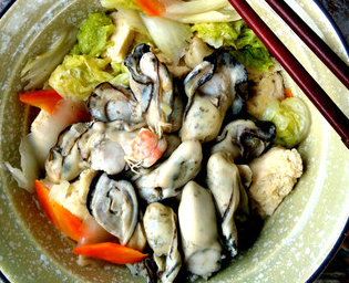 绝对美味：野生蛎肉与牛毛菜