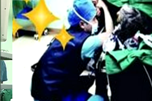 九旬老太手术紧张 男护士贴耳安慰