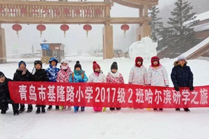 基隆路小学萌娃化身雪精灵 嗨玩大美冰城 遇见北国风光