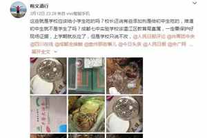 成都一小学食堂食材被指发霉 学生长期拉肚子便血