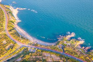 高清：青岛西海岸环岛路 航拍的“新视界”很美