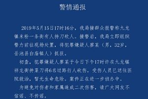 突发！四川一男子闹市持菜刀砍人被抓，6名路人被砍伤