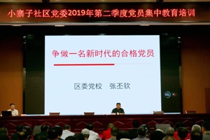 小寨子社区2019年第二季度党员集中教育培训活动