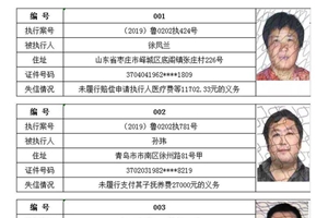 最高欠280万! 市南法院公布20名老赖 看看都有谁