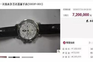 648万！安徽落马厅官程翰持有的名表被成功拍卖