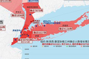 纽约新冠肺炎确诊数超3万 已成美国疫情最严重区域