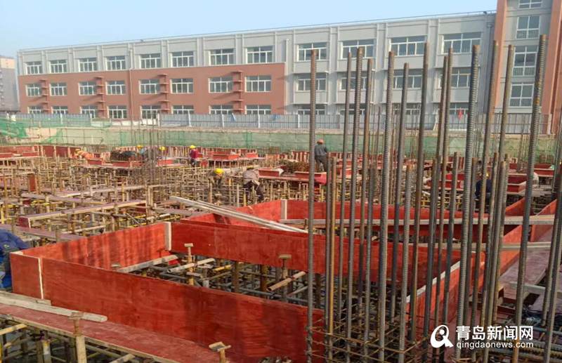 【青岛】青岛这所小学扩建项目基础施工完成 6月主体封顶