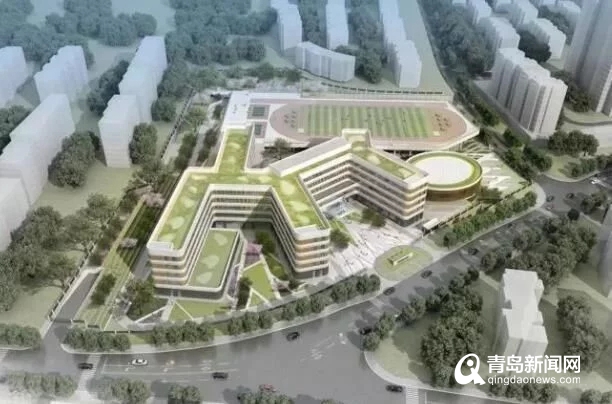 李沧区中心片区在建三所中学 君峰路中学已主体封顶