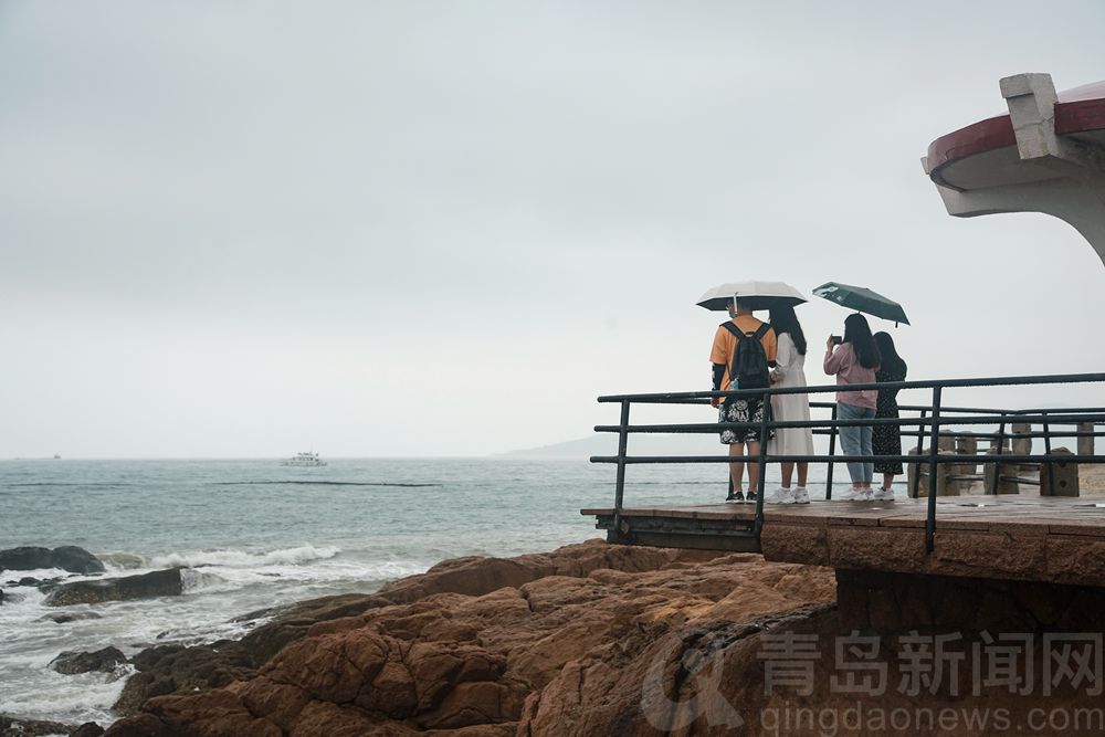 小青岛夏日小青岛公园 绵绵雨中更显别样魅力
