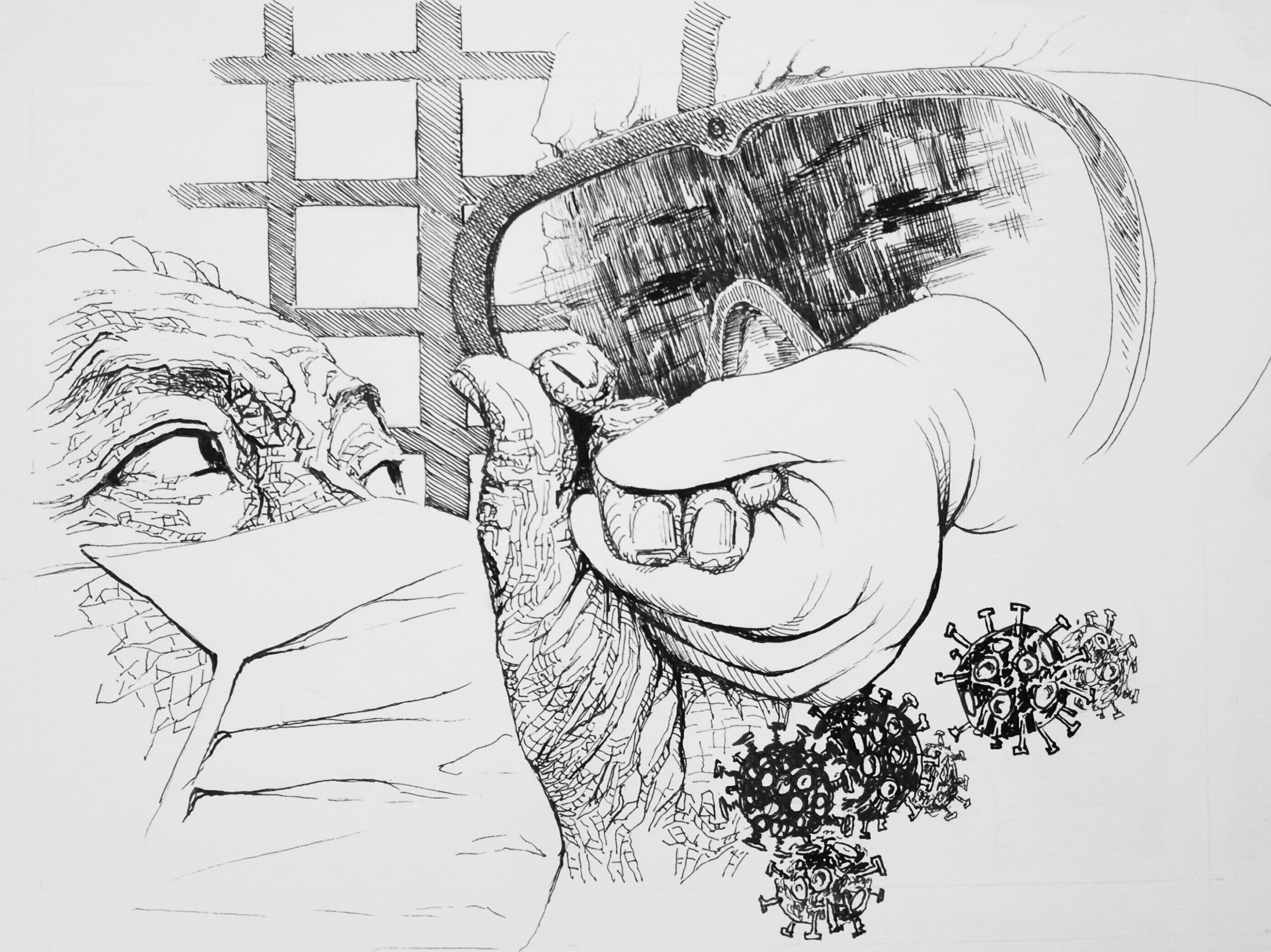 欢庆七一 感党恩情:孙桂琪钢笔画作品展开展
