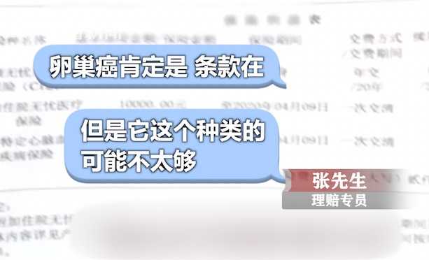 卵巢癌|女子患卵巢癌找保险公司理赔10万遭拒 原因是“不够”？