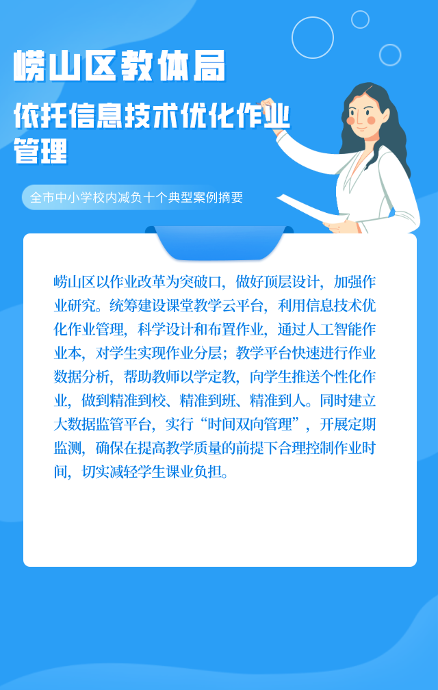 青岛市教育局公布“双减”十大案例!这些学校上榜