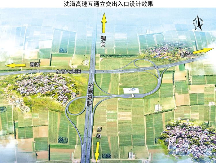 规划;三是道路西端由朱诸路交叉点西延至诸城界,与潍坊市境内明董高速