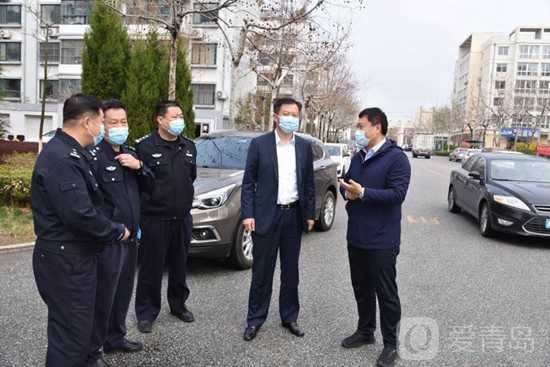 莱西市政府副市长,公安局局长傅强到书香门第疫苗接种点调研疫苗接种